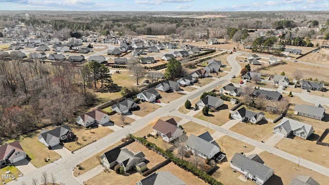 aerial view with a residential view