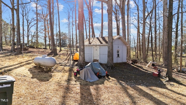 view of shed