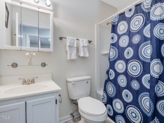 full bath featuring toilet and vanity