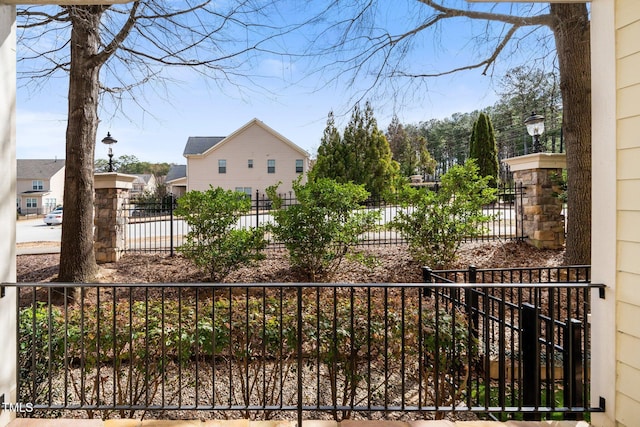 exterior space featuring fence