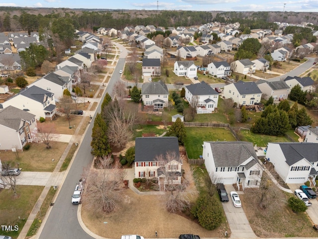 aerial view featuring a residential view