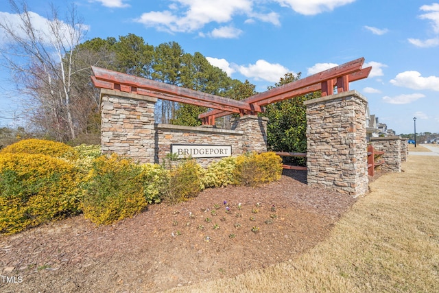 view of community sign