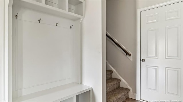 mudroom featuring baseboards