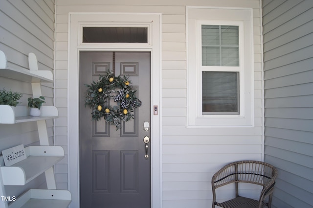 view of doorway to property