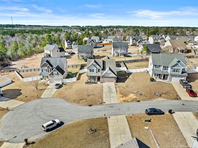 bird's eye view featuring a residential view