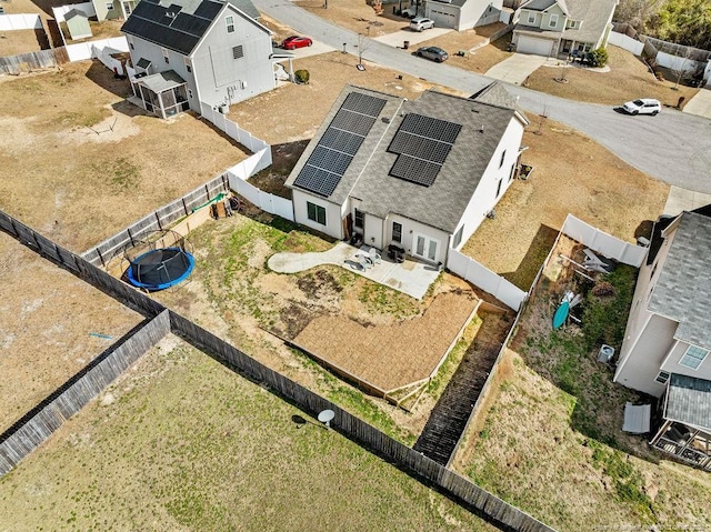 aerial view with a residential view