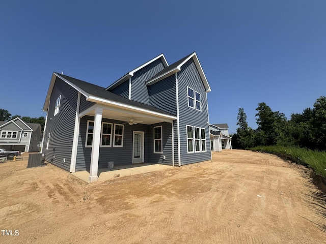 247 Meadowbark Bnd Unit 29, Garner, NC 27529 - view of front facade featuring a ceiling fan and a patio