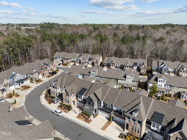 aerial view with a residential view