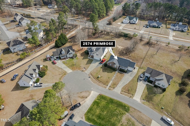 birds eye view of property featuring a residential view