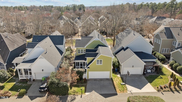 bird's eye view featuring a residential view