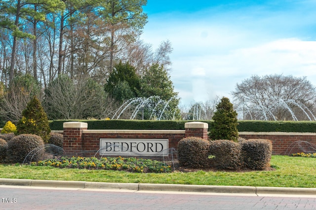 view of community sign