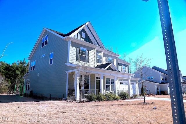 view of front of house with a porch