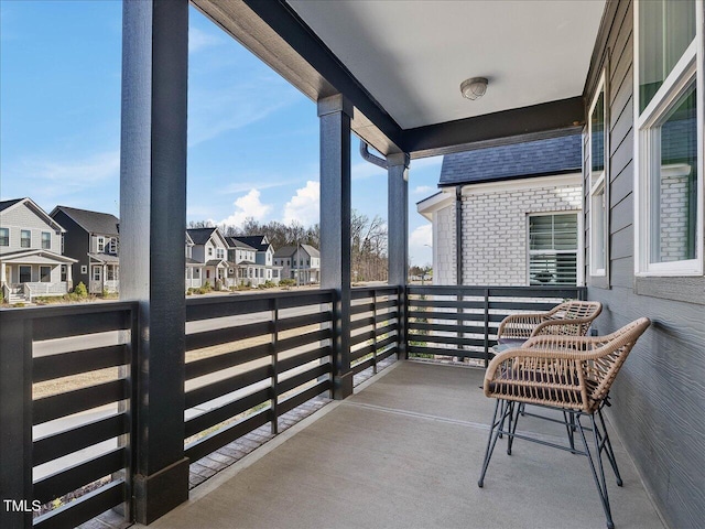 balcony with a residential view