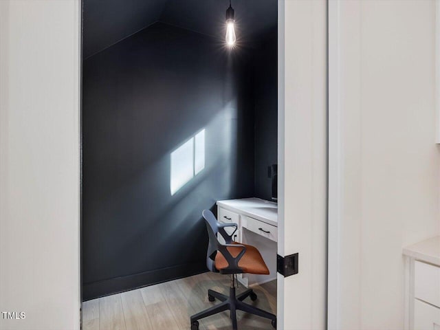 office featuring light wood-style flooring