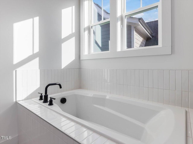 bathroom with a bath