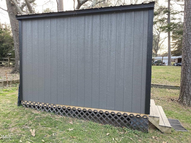 view of shed