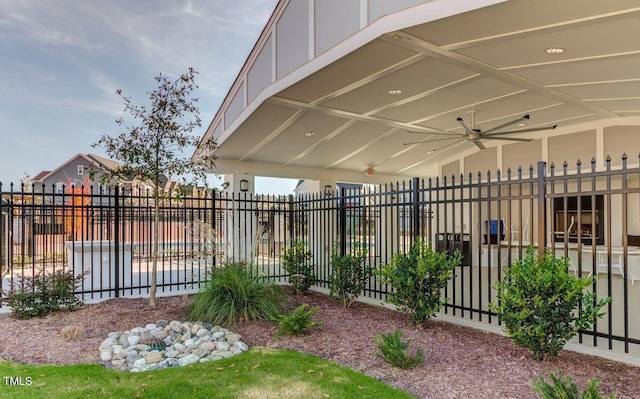 view of gate featuring fence