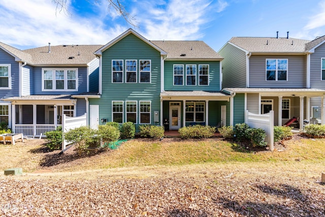 view of front of house with covered porch