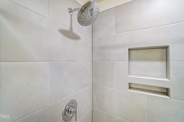 details with tiled shower