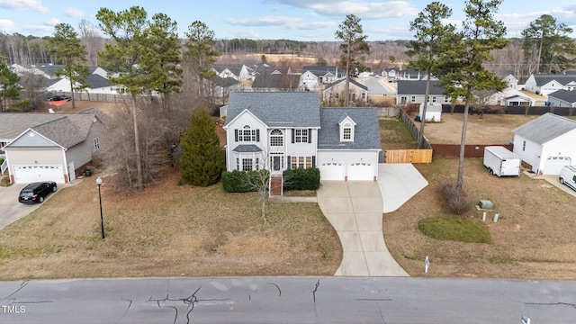 birds eye view of property featuring a residential view