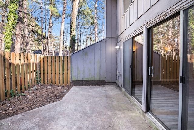 view of patio with a fenced backyard