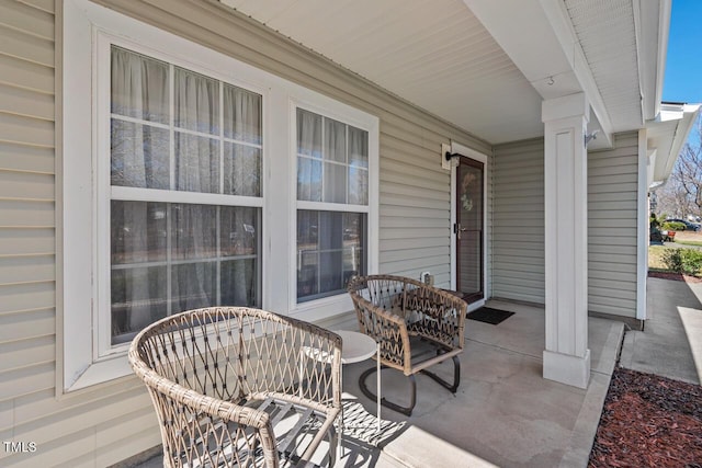 view of patio with covered porch