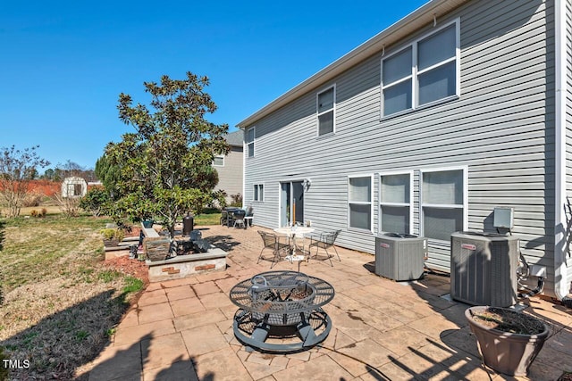 view of patio with central AC