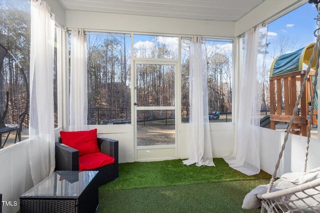 view of sunroom / solarium