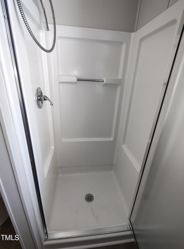 bathroom featuring a shower stall