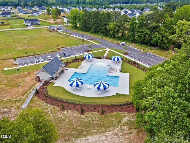 432 E Clydes Point Way, Wendell, NC 27591 - drone / aerial view of a pool area