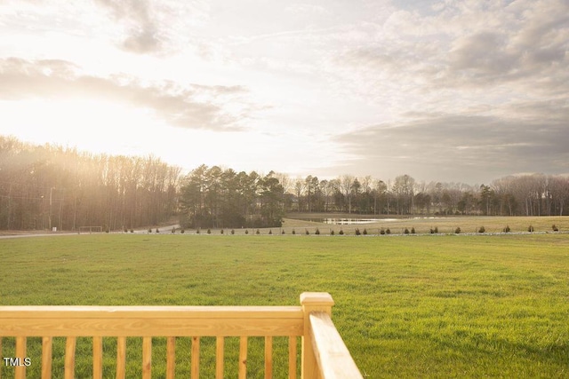 view of yard featuring a rural view