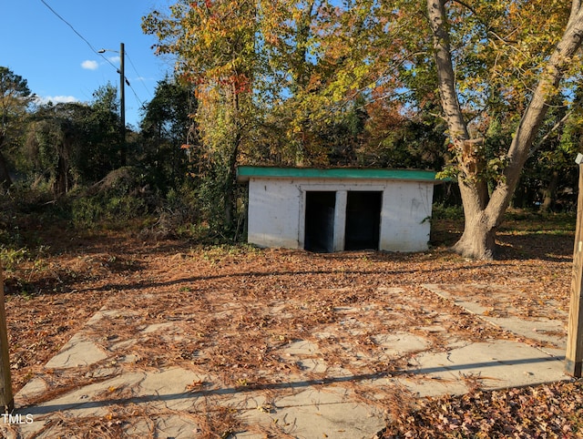 view of shed