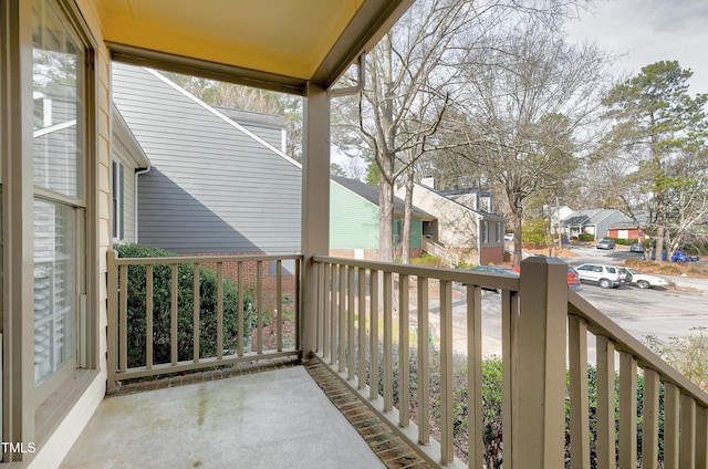 balcony with a residential view