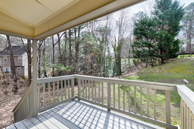 view of wooden deck