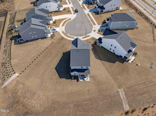 aerial view with a residential view