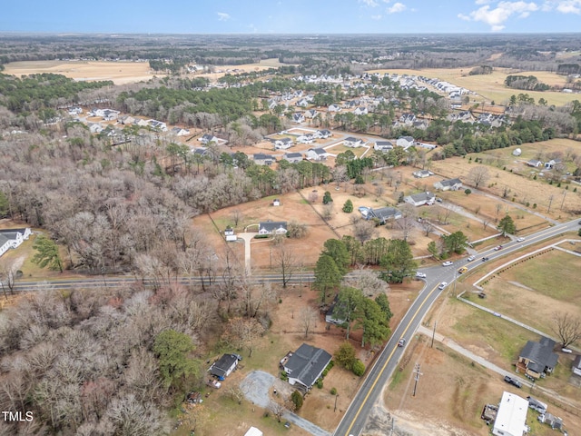 drone / aerial view featuring a rural view