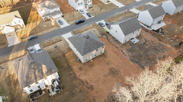 drone / aerial view with a residential view