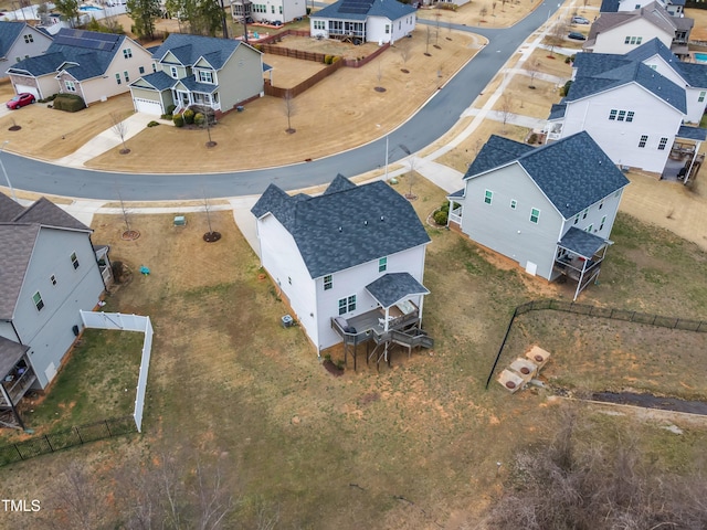 drone / aerial view with a residential view