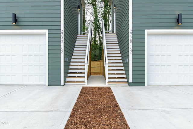 garage featuring driveway