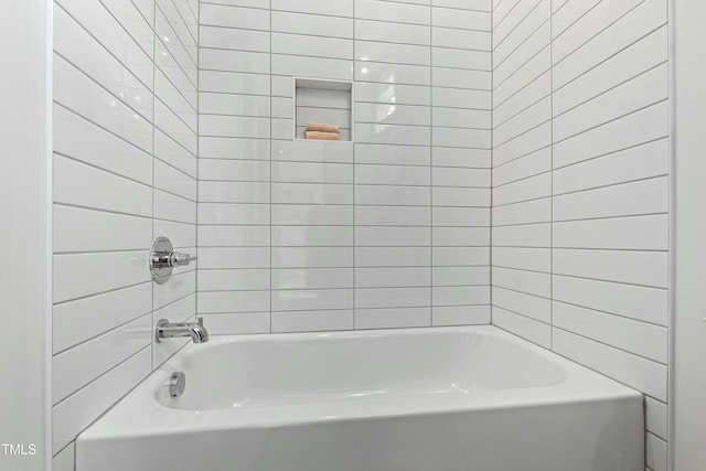 full bathroom with a tub to relax in