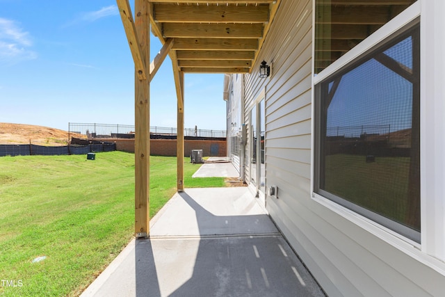 view of patio / terrace with fence