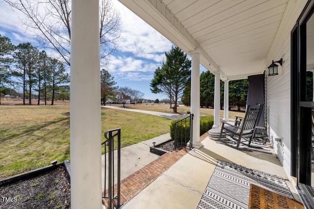 view of patio / terrace with a porch