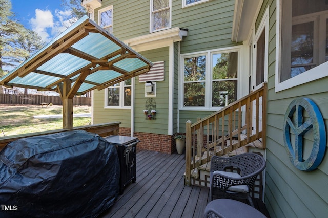 view of wooden deck