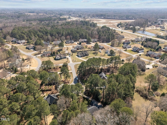 aerial view with a residential view