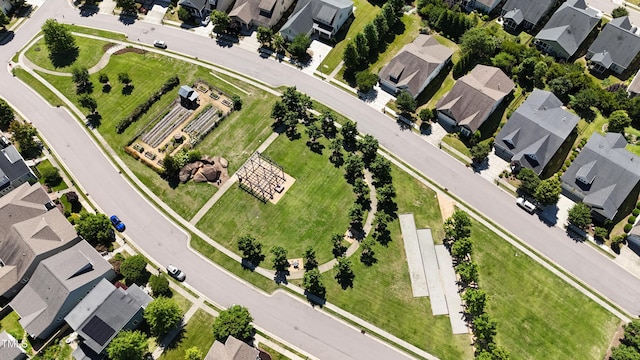 aerial view with a residential view