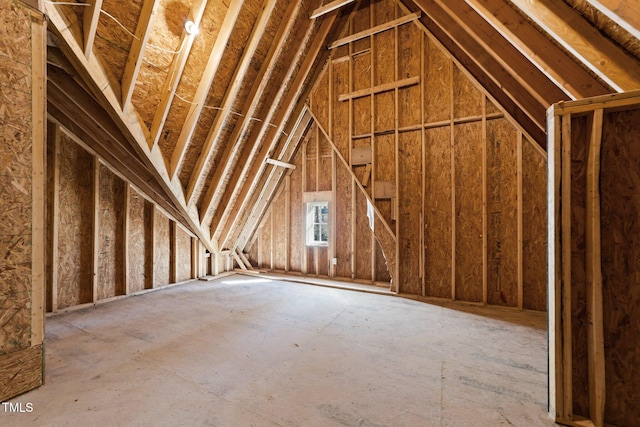 view of attic