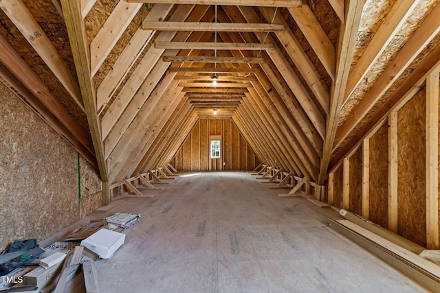 view of attic