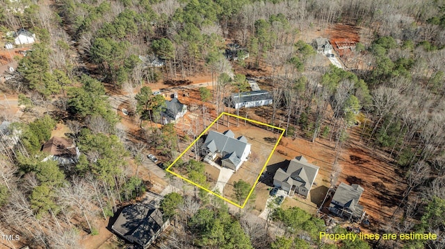 112 Rawhide Dr, Louisburg, NC 27549 - drone / aerial view featuring a forest view
