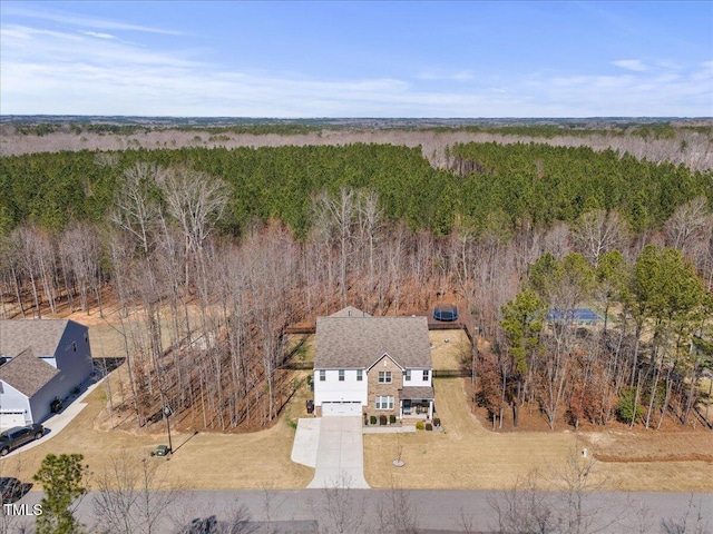 aerial view with a view of trees