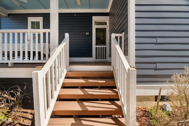 doorway to property with a porch